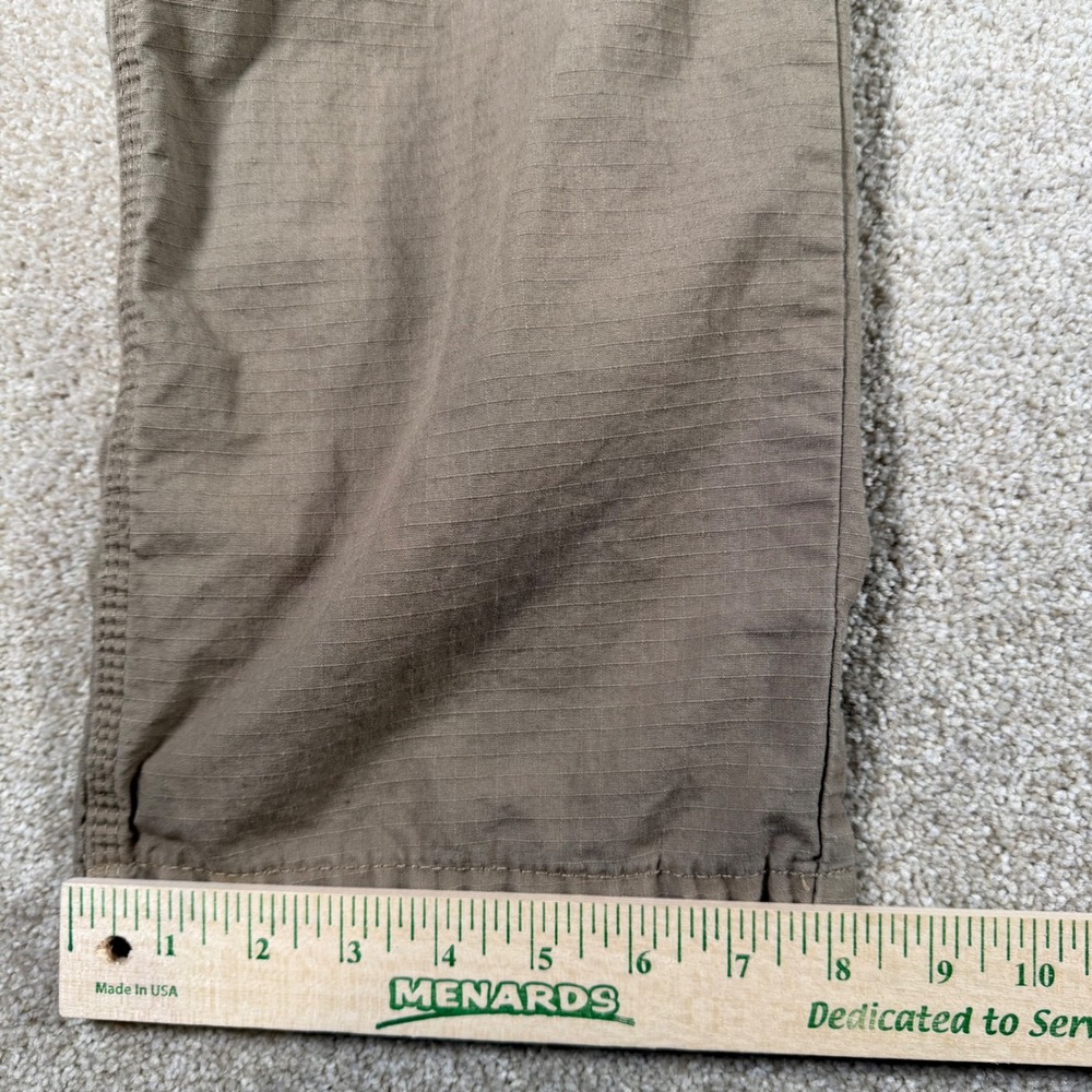 Wrangler Workwear Pants Mens 38x34 (FITS 36x32) Tan Ripstop Utility Trousers - Picture 9 of 10